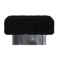 Zeon Ottoman - Sq - Faux Fur Cover